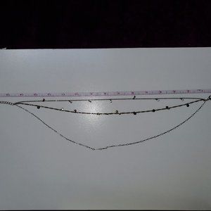 Costume Triple thread necklace with black and white stars